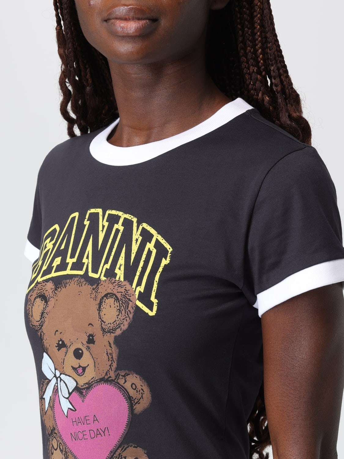 GANNI T-SHIRT: T-shirt femme Ganni, Gris - Img 4