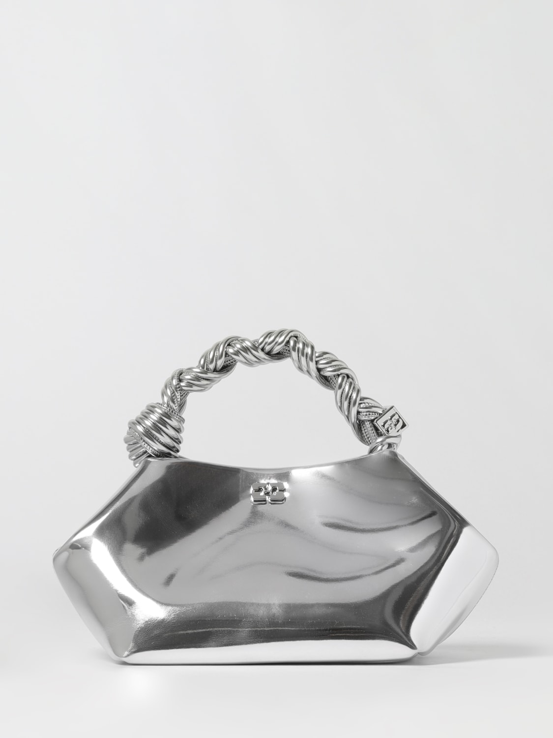 GANNI HANDBAG: Shoulder bag woman Ganni, Silver - Img 1