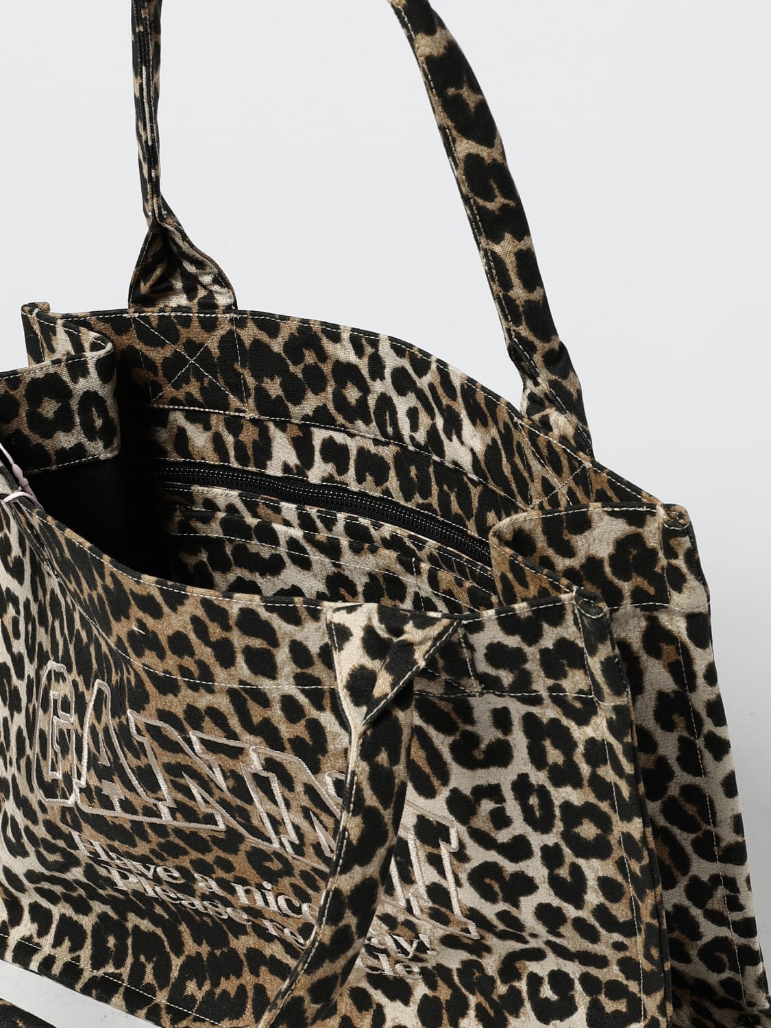 GANNI TRAGETASCHE: Schultertasche damen Ganni, Braun - Img 4