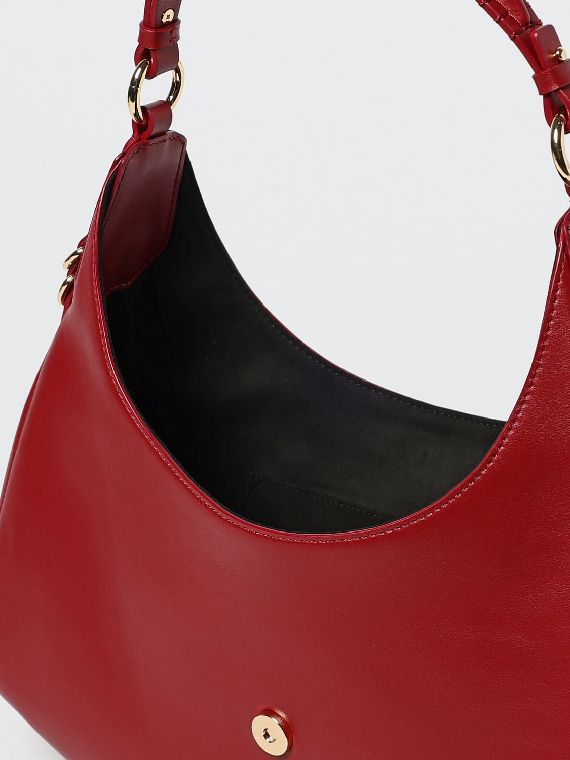 GANNI BORSA A SPALLA: Borsa Small Kat Ganni in pelle riciclata , Rosso - Img 3