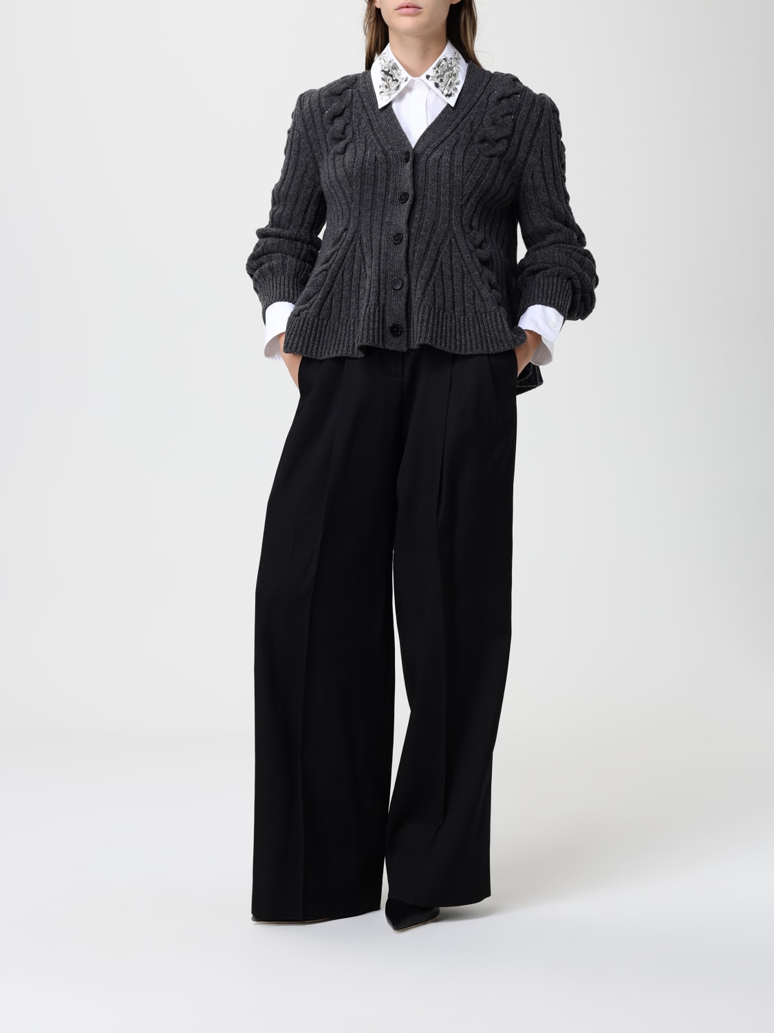 MCQUEEN HEMDBLUSE: Hemdbluse damen McQueen, Weiß - Img 2