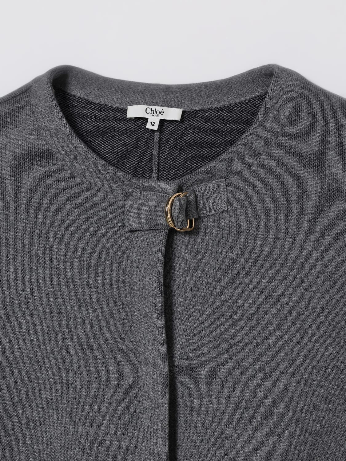 CHLOÉ COAT: Jacket kids ChloÉ, Grey - Img 3