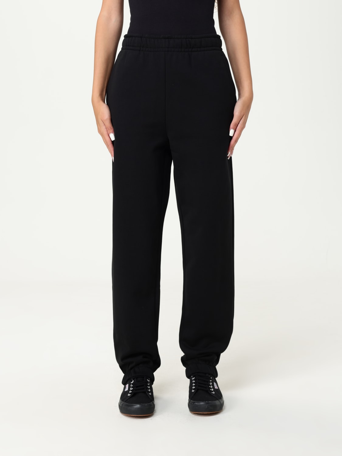 LACOSTE PANTS: Pants woman Lacoste, Black - Img 1