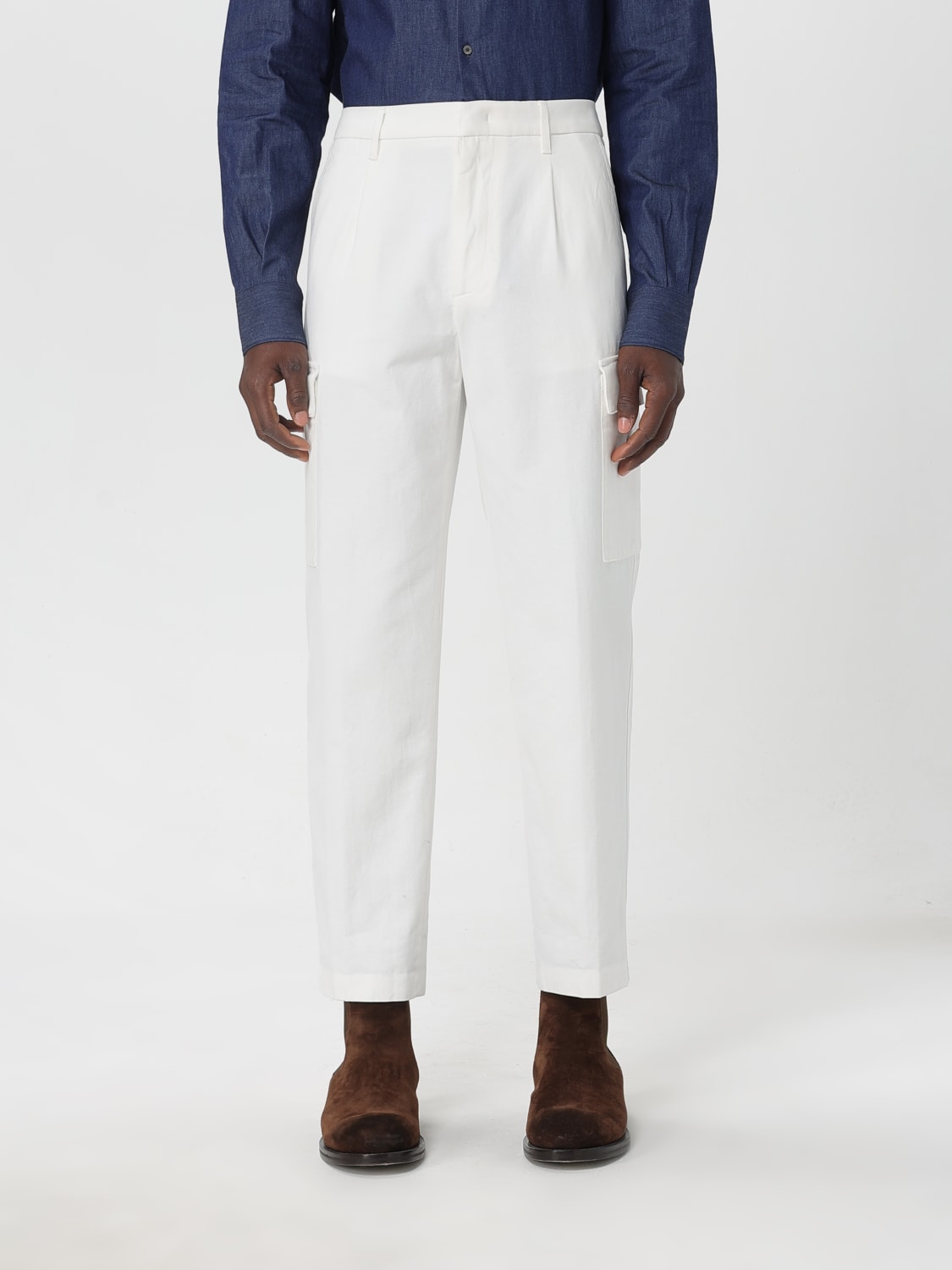 DONDUP PANTS: Pants men Dondup, White - Img 1