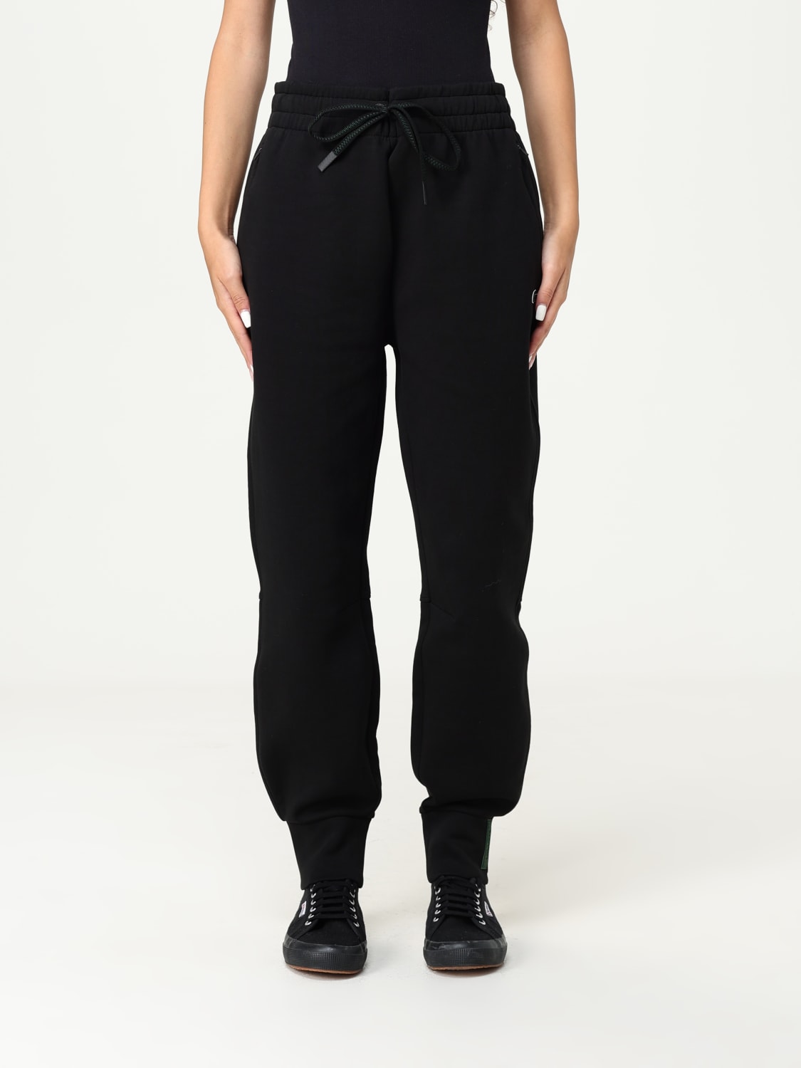 LACOSTE PANTS: Pants woman Lacoste, Black - Img 1