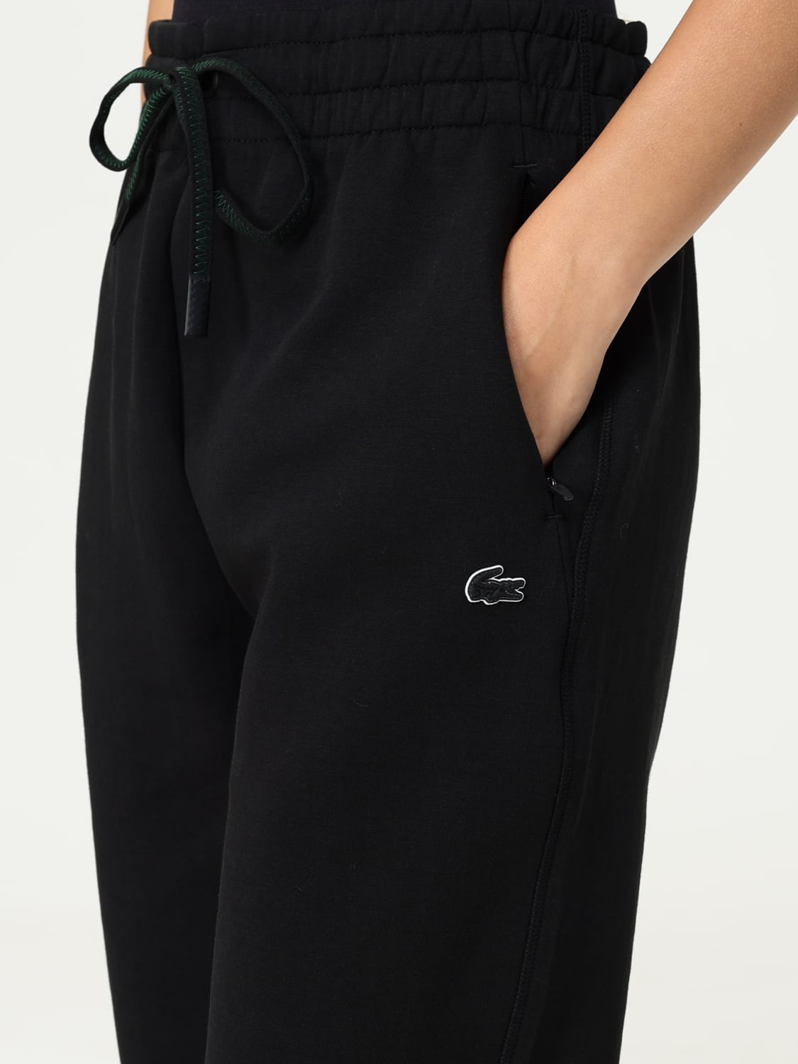 LACOSTE PANTS: Pants woman Lacoste, Black - Img 3