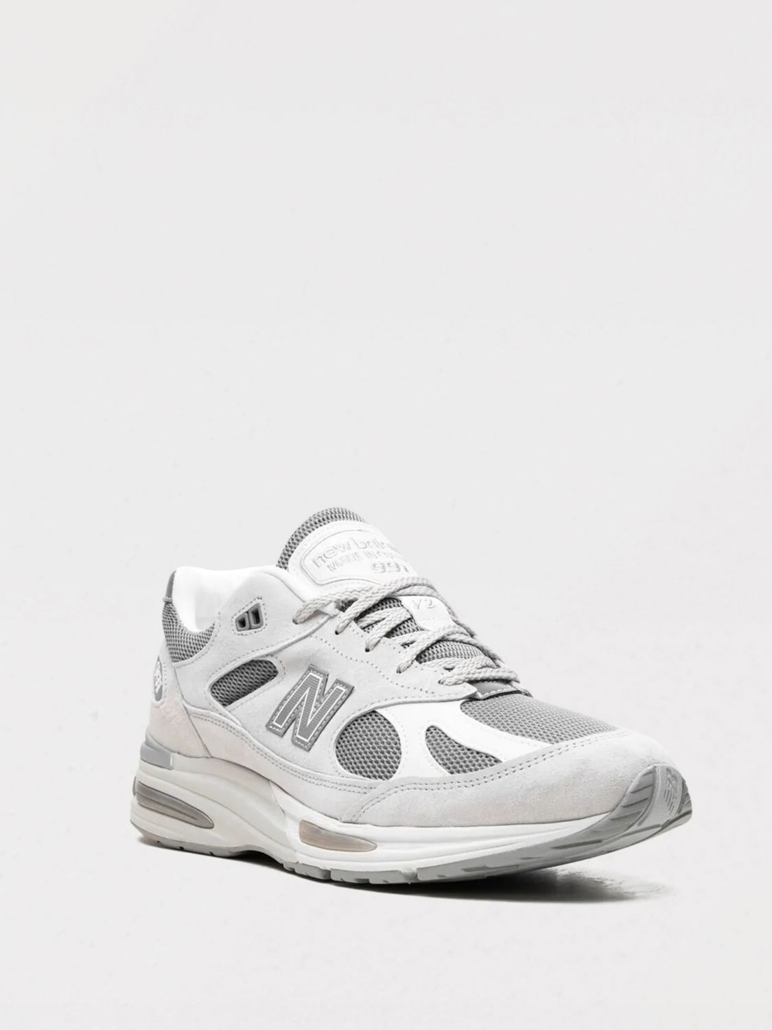 NEW BALANCE SNEAKERS: Sneakers Made in UK 991v2 New Balance in camoscio e mesh , Grigio - Img 2