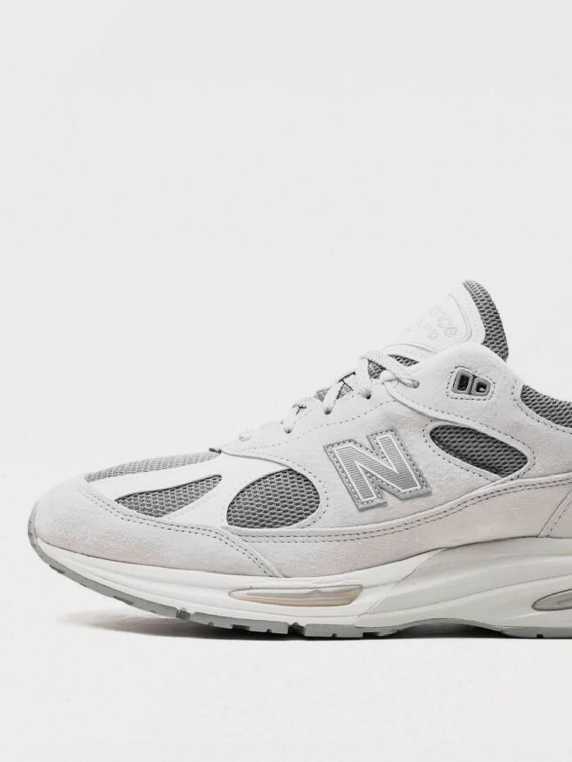 NEW BALANCE SNEAKERS: Sneakers Made in UK 991v2 New Balance in camoscio e mesh , Grigio - Img 4