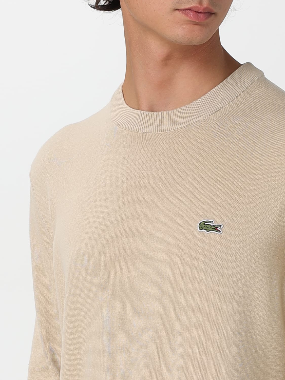 LACOSTE SWEATER: Sweater men Lacoste, Beige - Img 3
