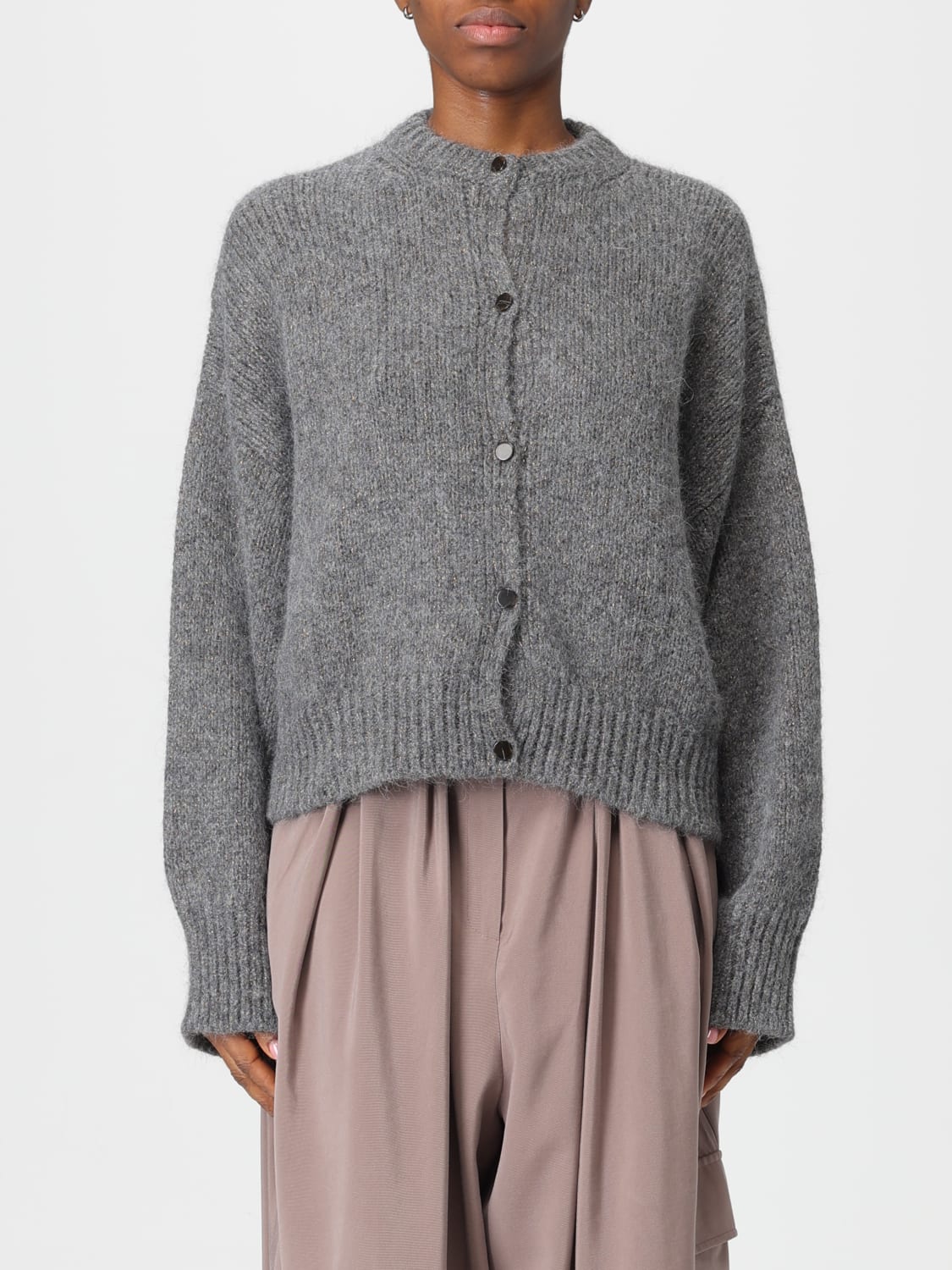 ALYSI CARDIGAN: Cardigan woman Alysi, Grey - Img 1