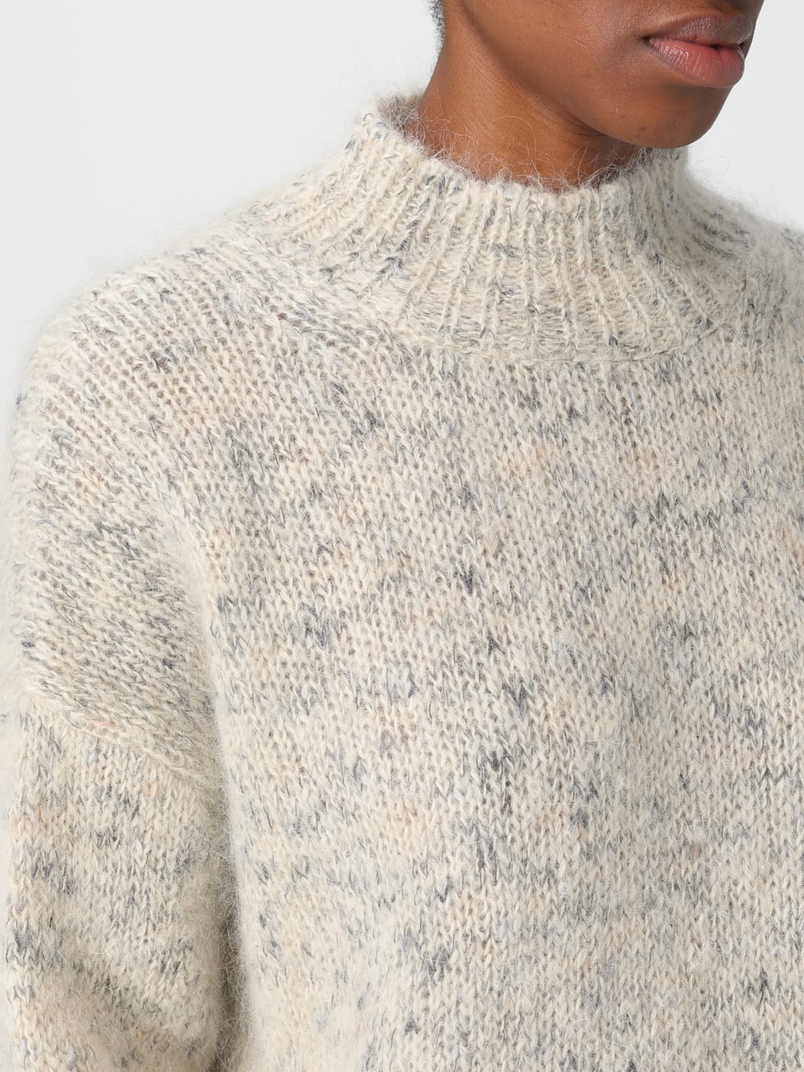 ALYSI SWEATER: Sweater woman Alysi, White - Img 3