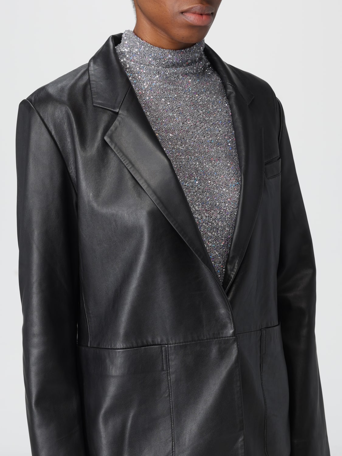 ALYSI CHAQUETA: Americana mujer Alysi, Negro - Img 4