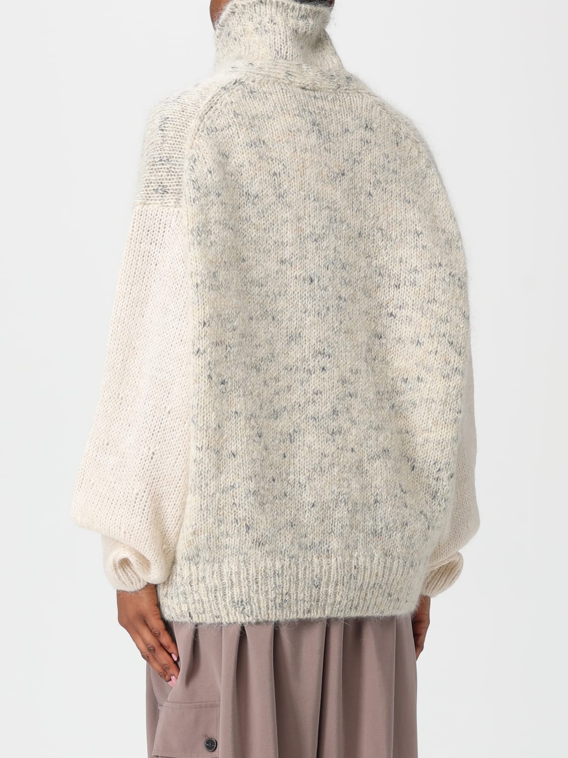 ALYSI SWEATER: Cardigan woman Alysi, White - Img 2