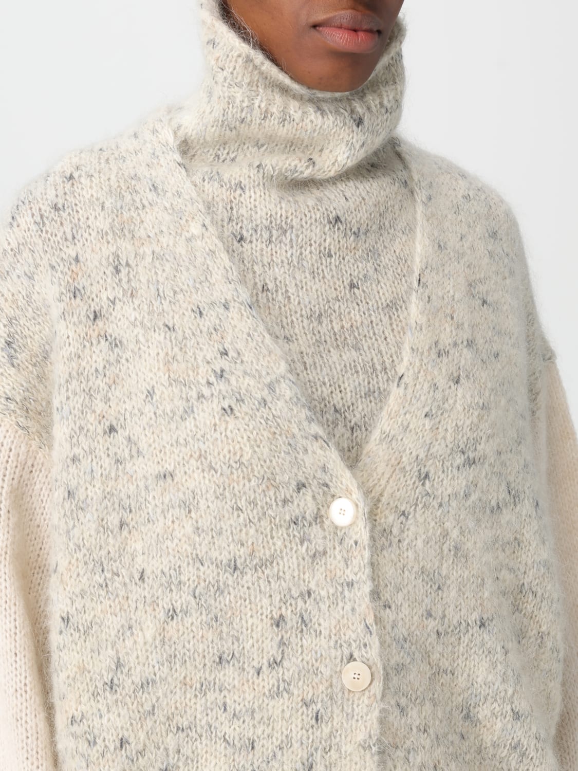 ALYSI SWEATER: Cardigan woman Alysi, White - Img 4