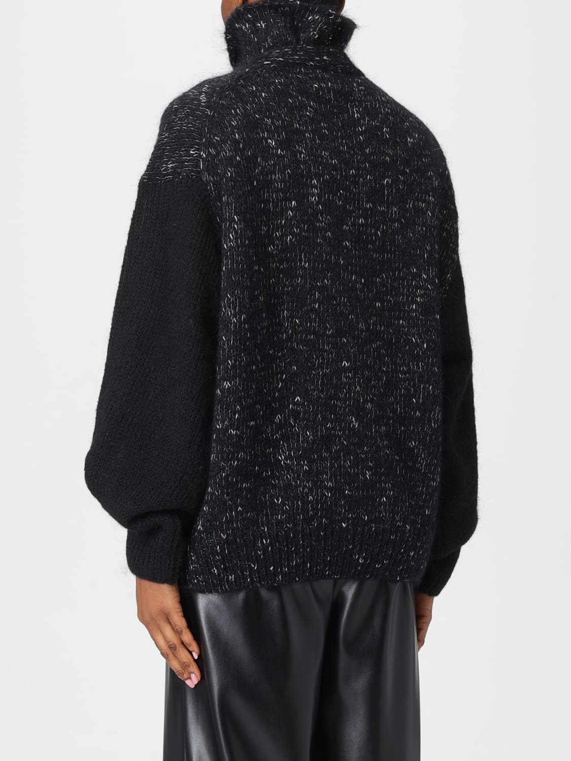 ALYSI SWEATER: Cardigan woman Alysi, Black - Img 2