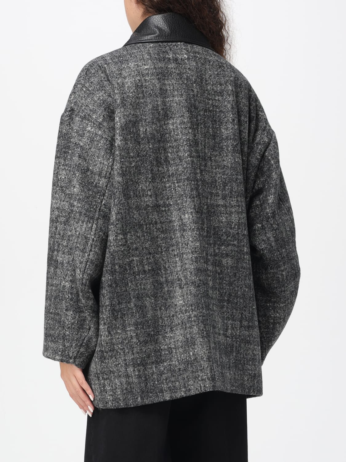 ALYSI JACKET: Coat woman Alysi, Grey - Img 2