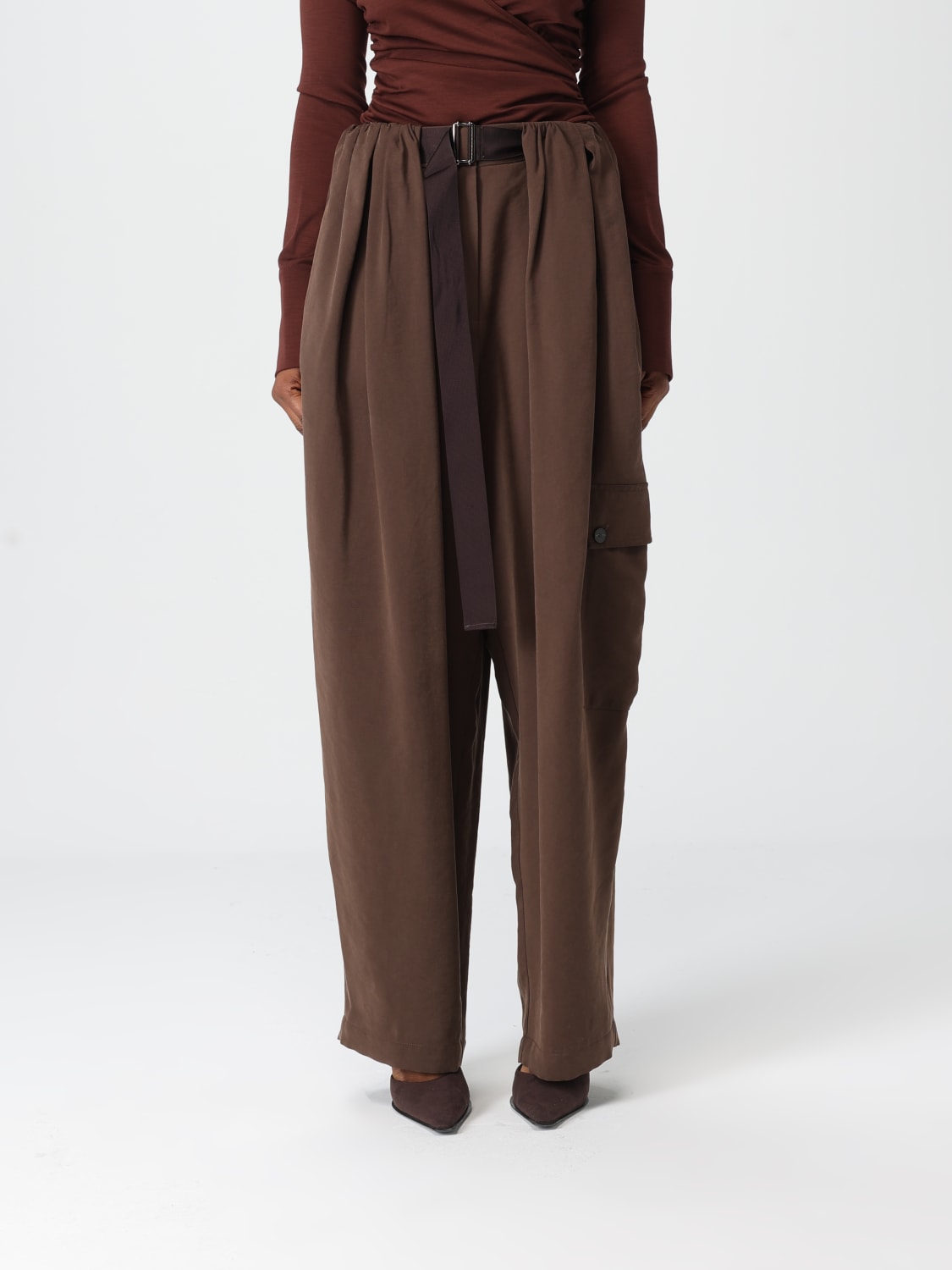 ALYSI PANTS: Pants woman Alysi, Brown - Img 1