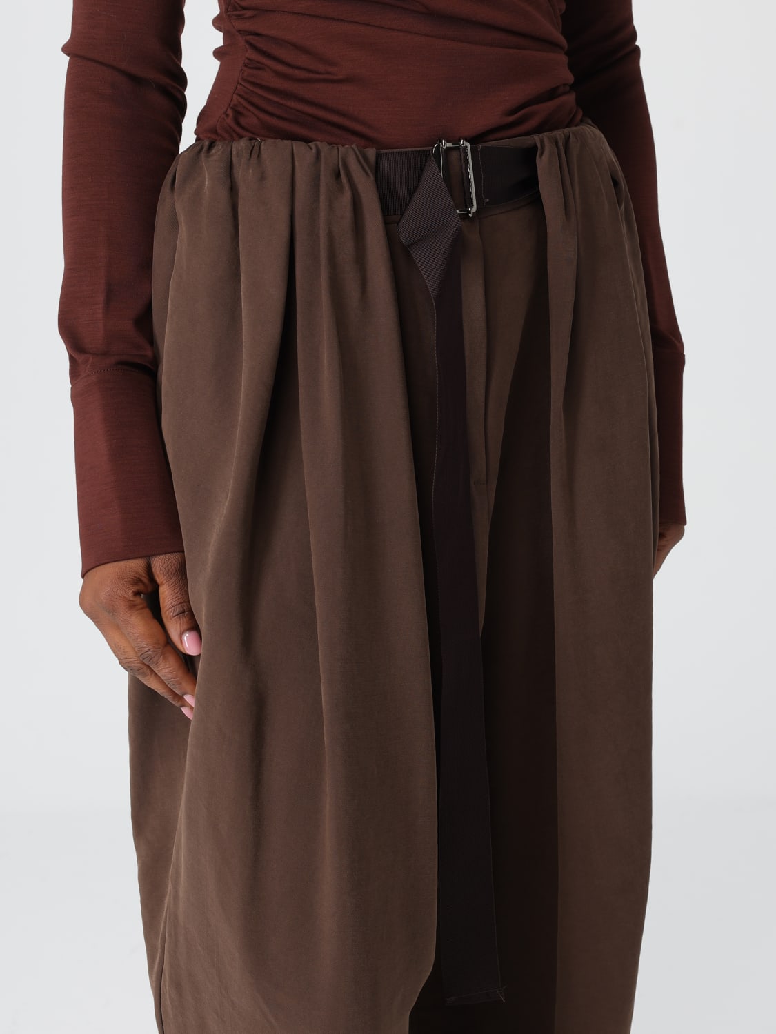 ALYSI PANTS: Pants woman Alysi, Brown - Img 3