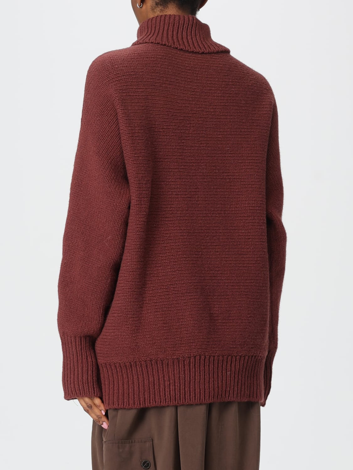 ALYSI SWEATER: Sweater woman Alysi, Brown - Img 2