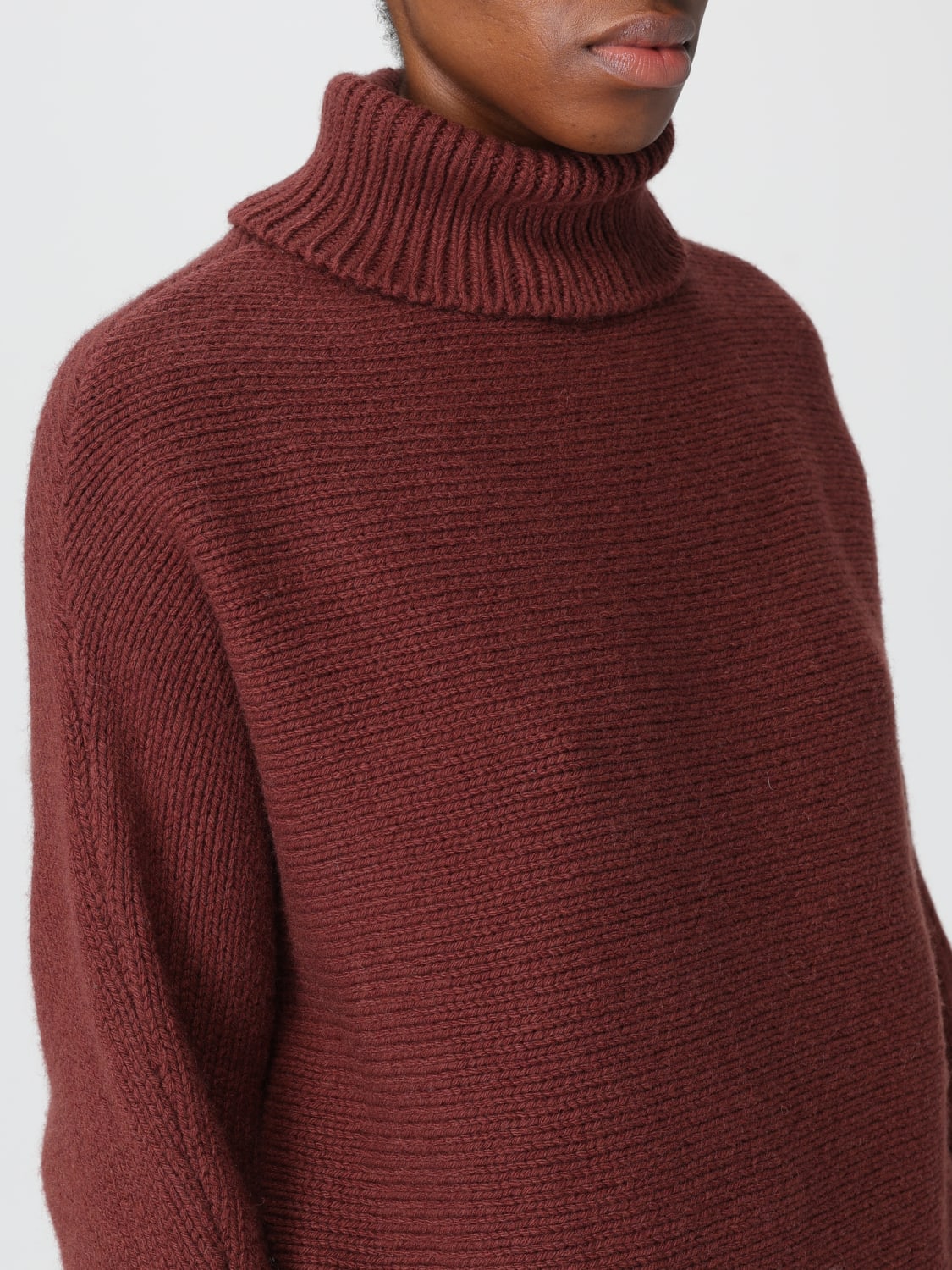 ALYSI SWEATER: Sweater woman Alysi, Brown - Img 3