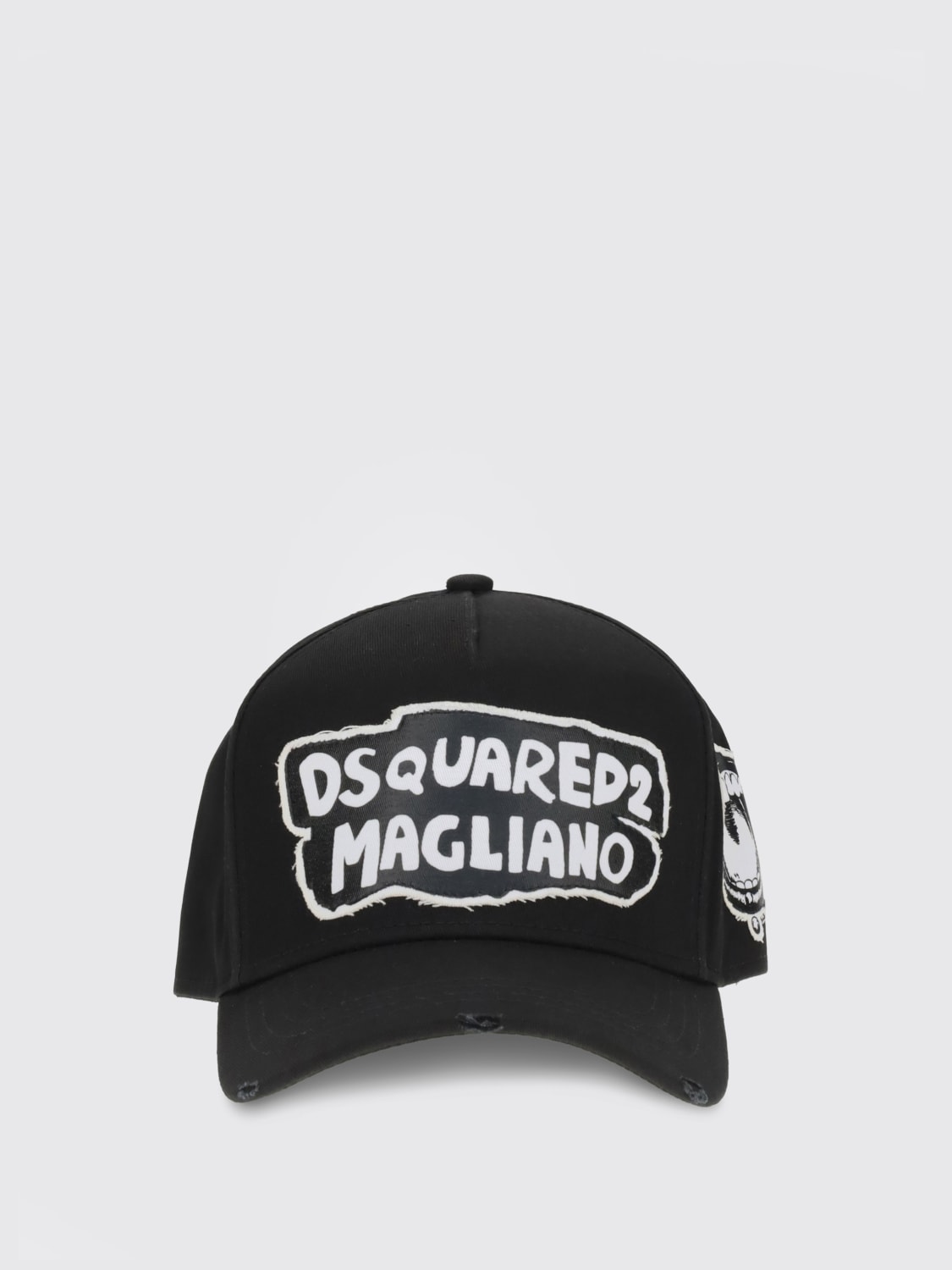 DSQUARED2 CAPPELLO: Cappello da baseball in cotone con logo DsQuared2, Nero - Img 2