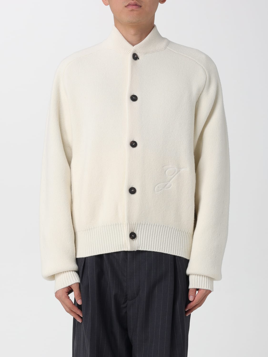 JACQUEMUS MAGLIA: Cardigan di lana Jacquemus, Bianco - Img 1