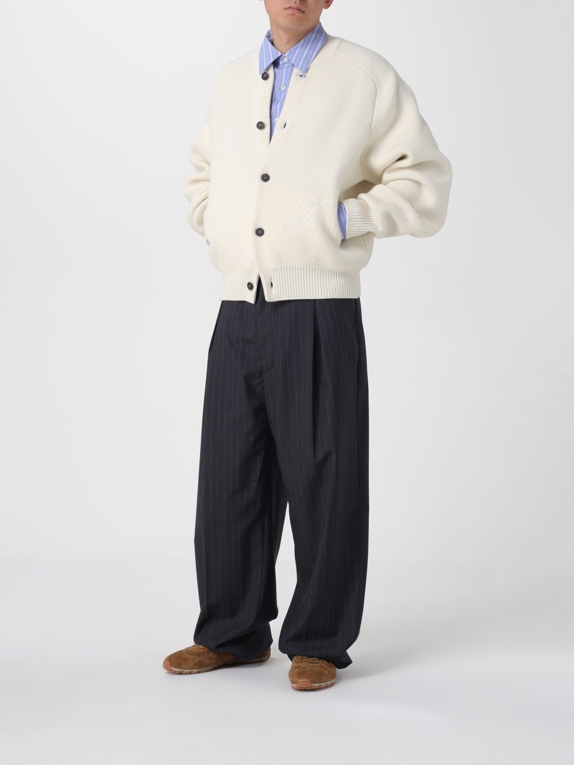 JACQUEMUS MAGLIA: Cardigan di lana Jacquemus, Bianco - Img 2