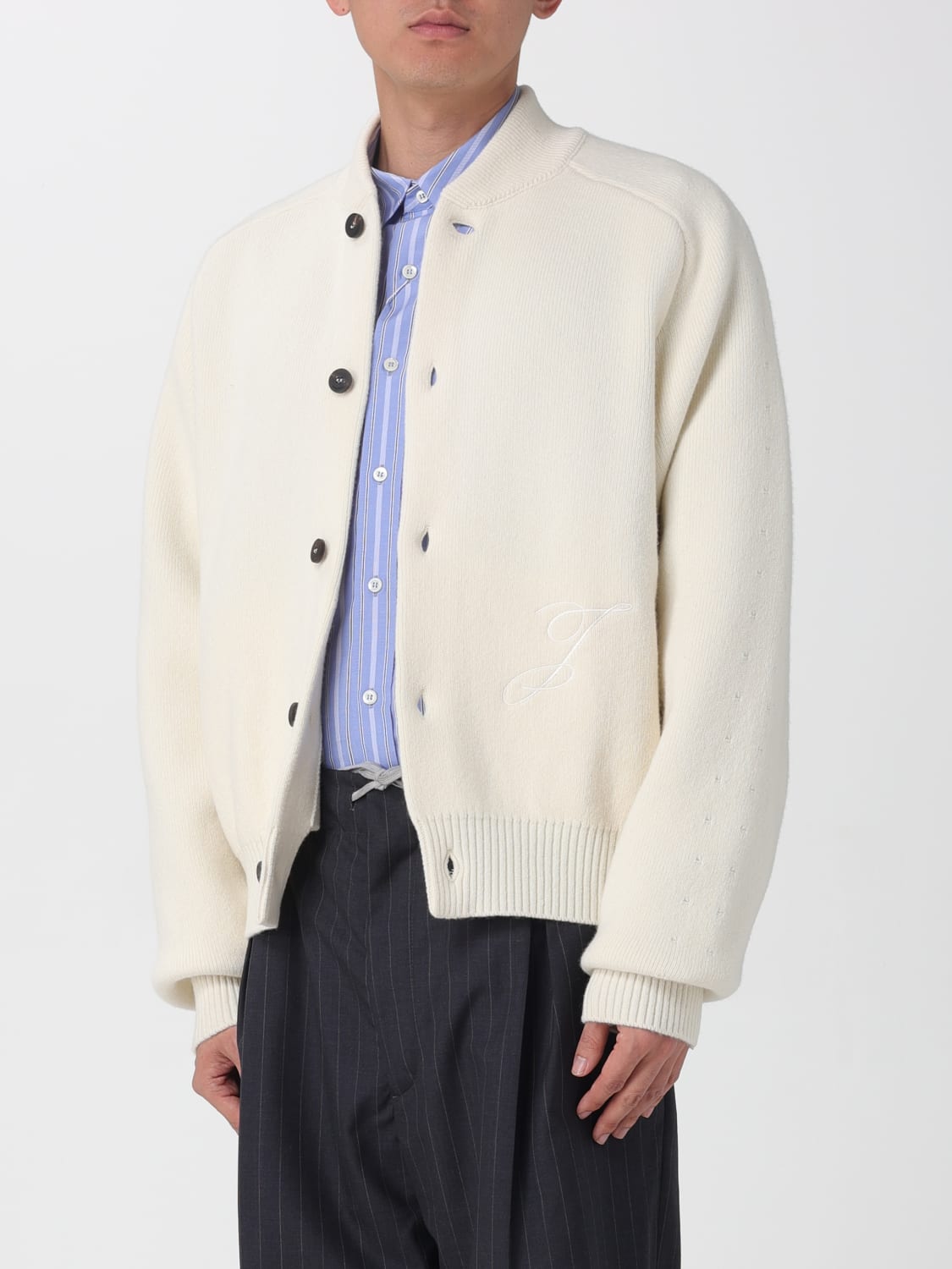 JACQUEMUS MAGLIA: Cardigan di lana Jacquemus, Bianco - Img 4