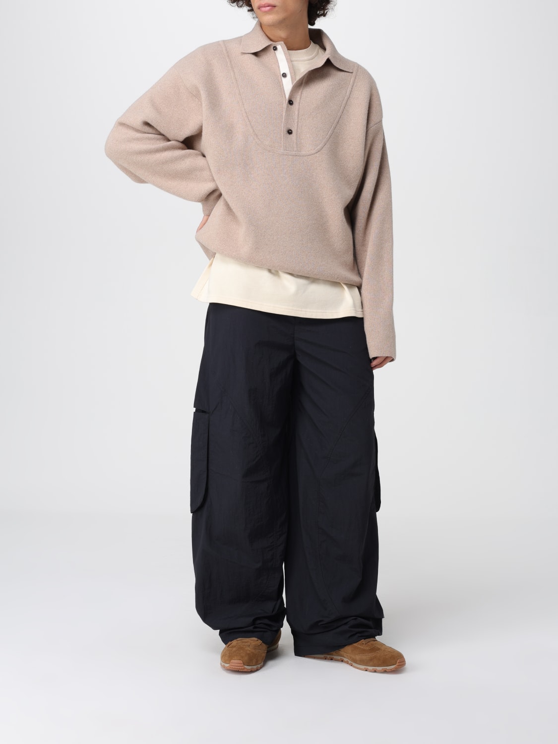 JACQUEMUS POLO SHIRT: Sweatshirt men Jacquemus, Beige - Img 2