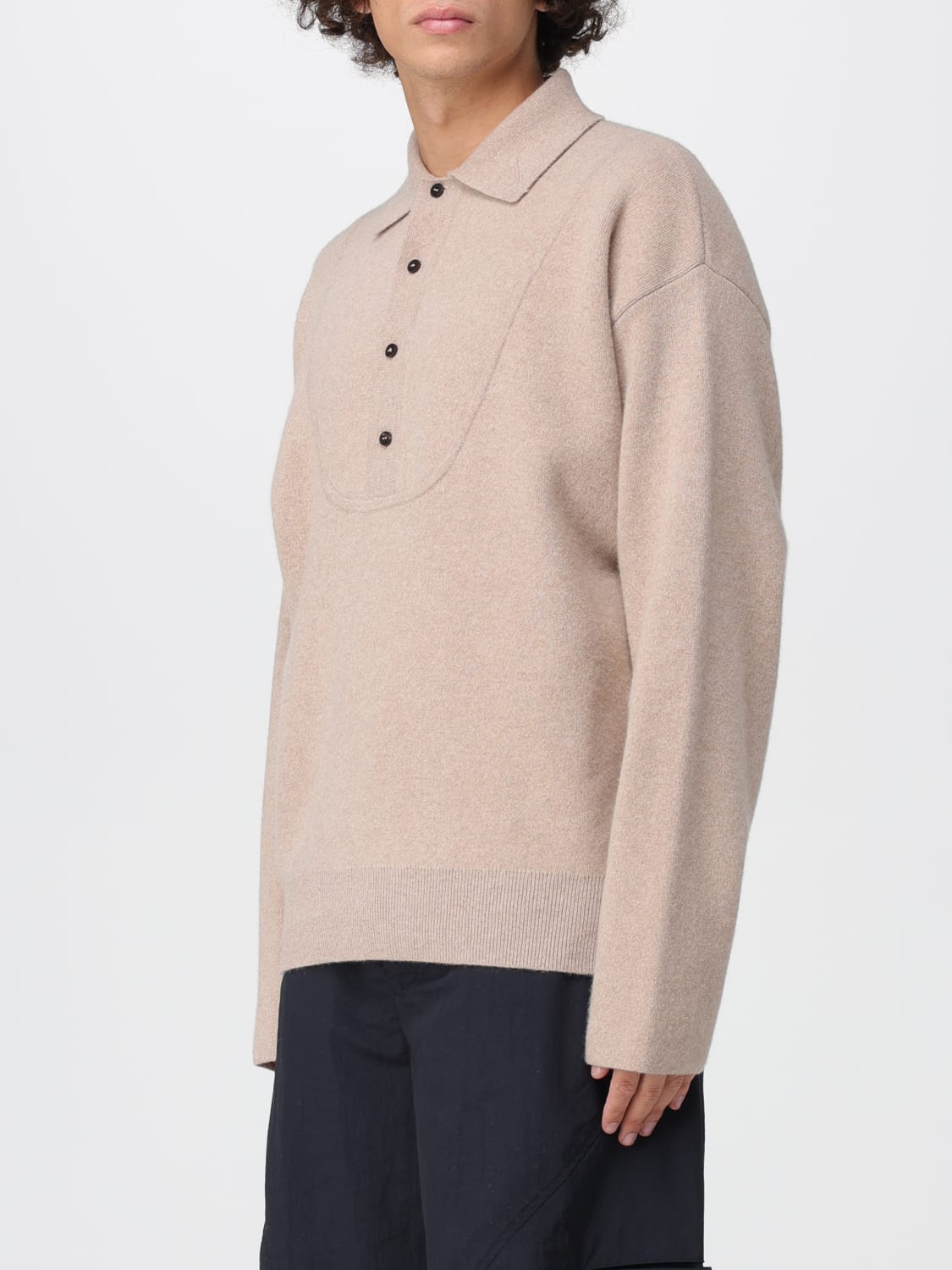 JACQUEMUS POLO SHIRT: Sweatshirt men Jacquemus, Beige - Img 4