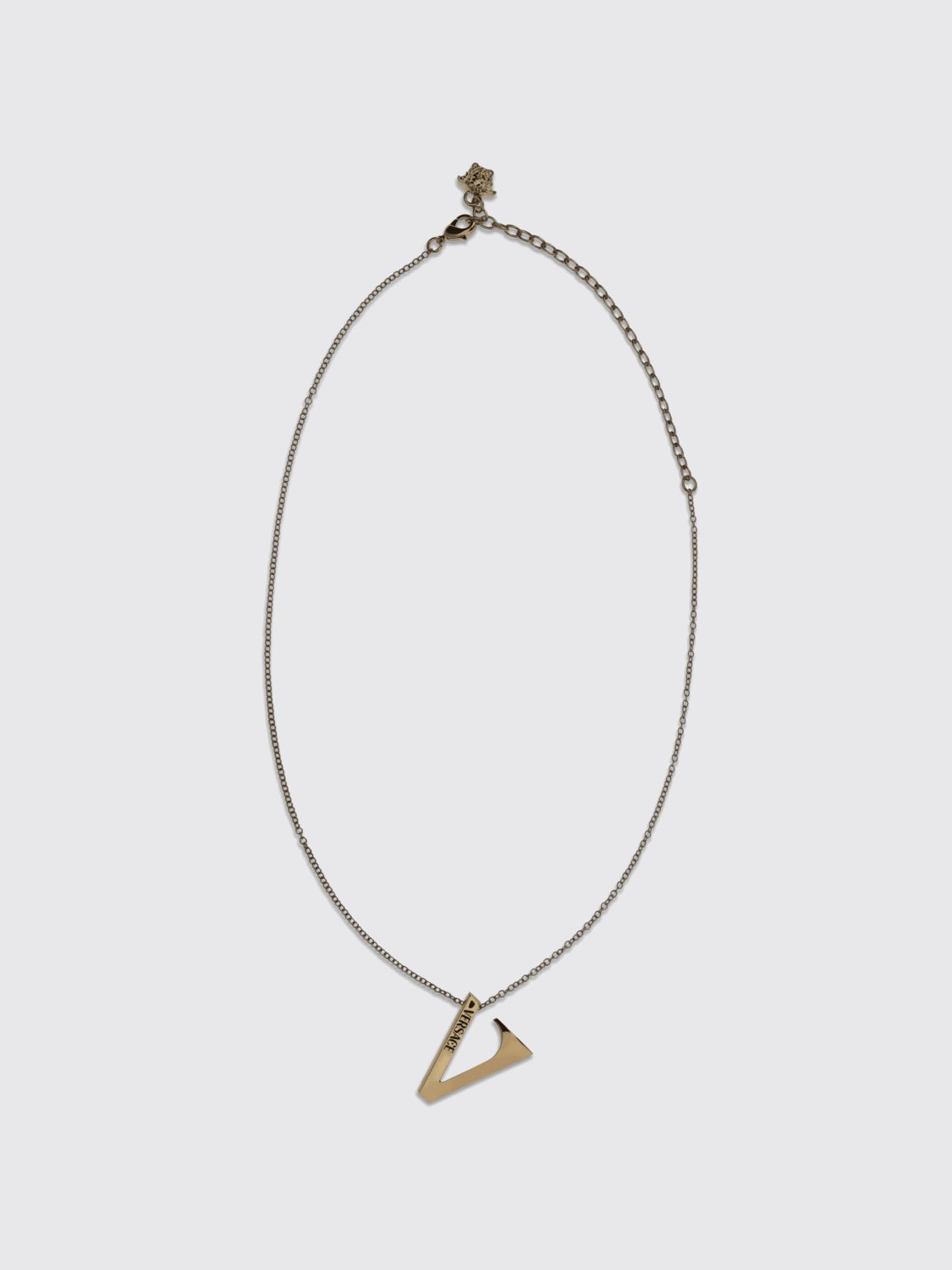 VERSACE GIOIELLO: Collana V Versace in ottone con ciondolo, Oro - Img 1