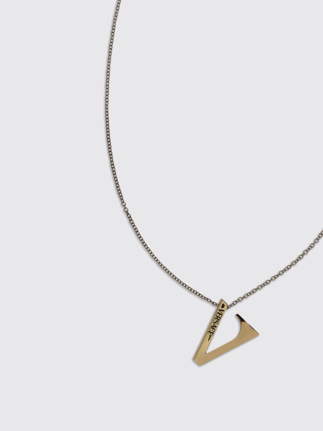 VERSACE GIOIELLO: Collana V Versace in ottone con ciondolo, Oro - Img 3