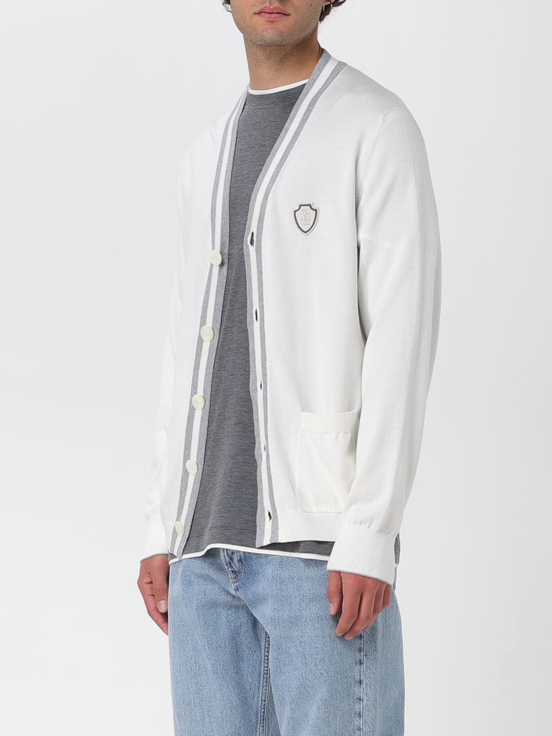 BRUNELLO CUCINELLI PULLOVER: Pullover herren Brunello Cucinelli, Grau - Img 4