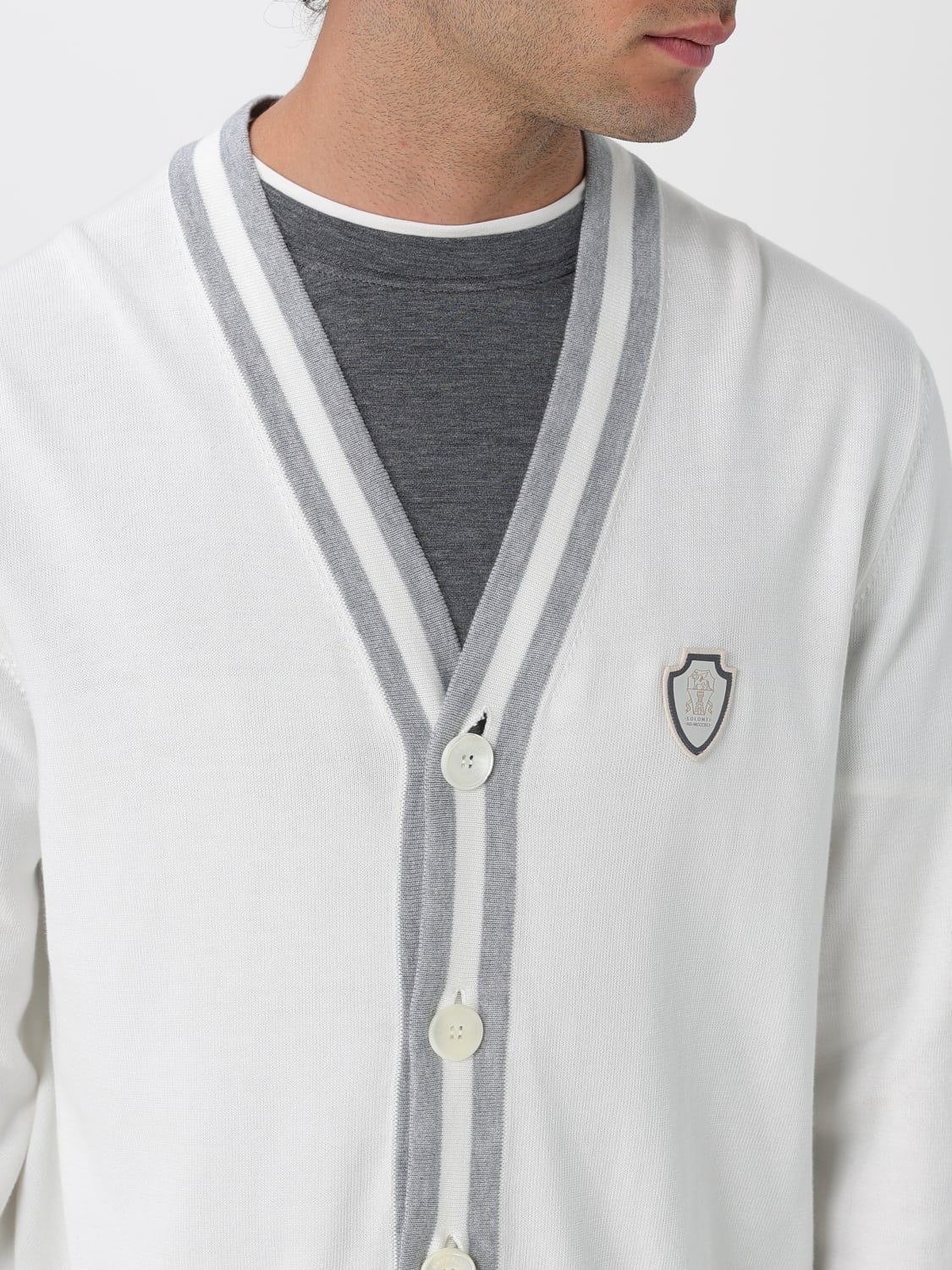 BRUNELLO CUCINELLI PULLOVER: Pullover herren Brunello Cucinelli, Grau - Img 5