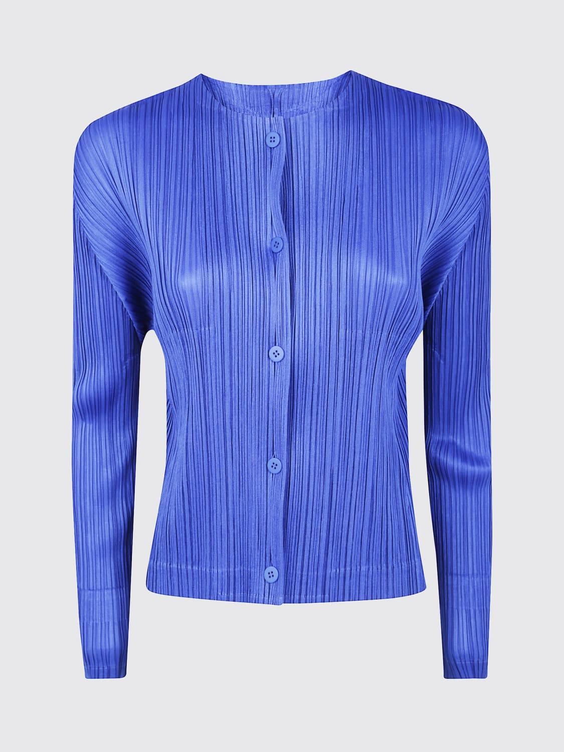 PLEATS PLEASE ISSEY MIYAKE MAGLIA: Cardigan in poliestere Pleats Please Issey Miyake, Blue - Img 1