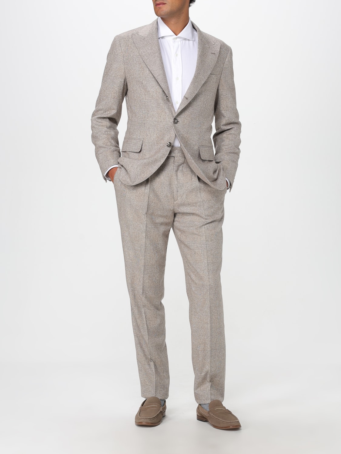 BRUNELLO CUCINELLI SUIT: Suit men Brunello Cucinelli, Brown - Img 2