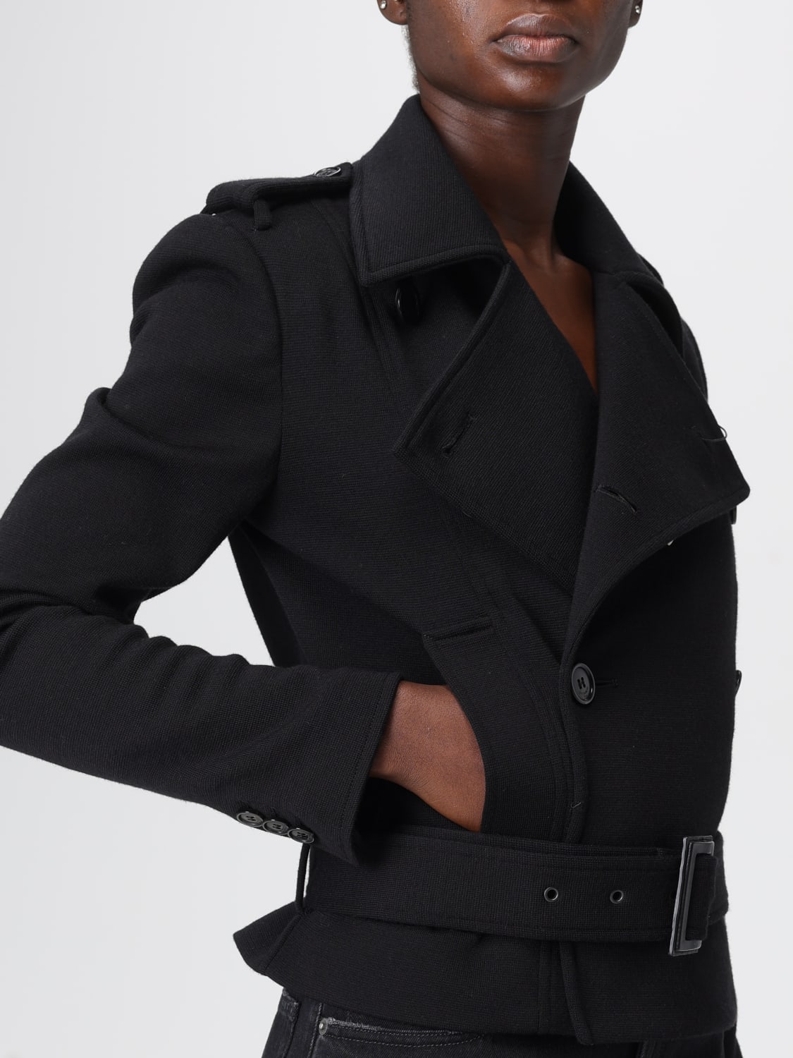 SAINT LAURENT JACKE: Kleider damen Saint Laurent, Schwarz - Img 4