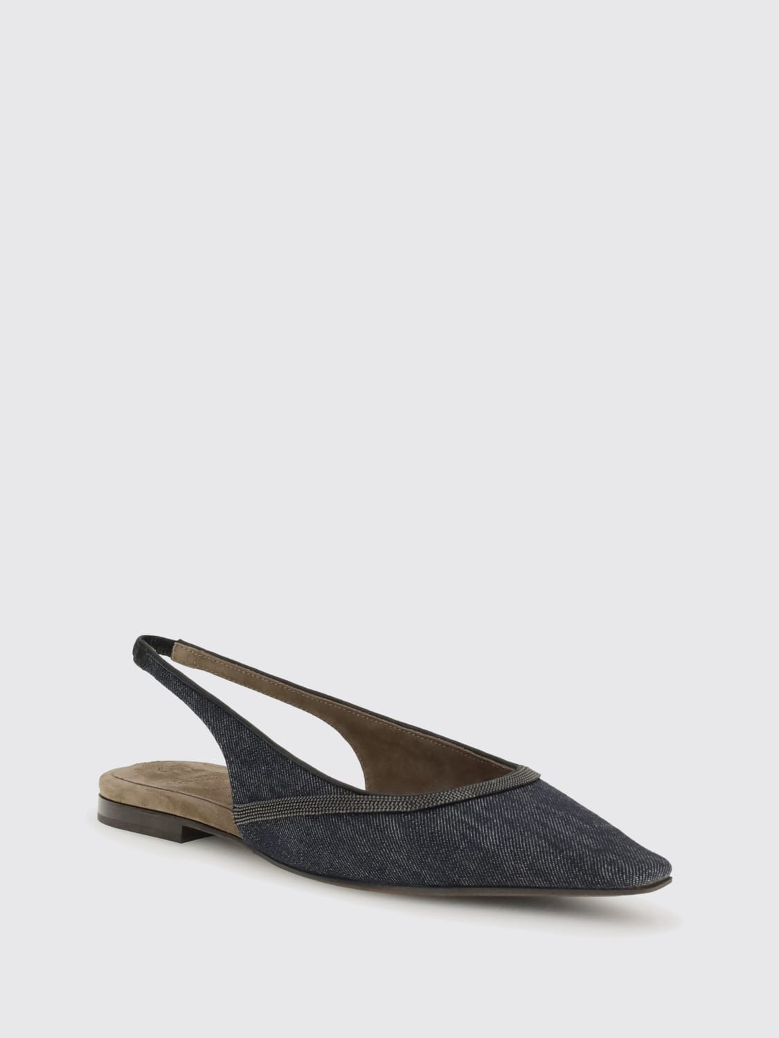 BRUNELLO CUCINELLI BALLET FLAT: Ballet flats woman Brunello Cucinelli, Denim - Img 2