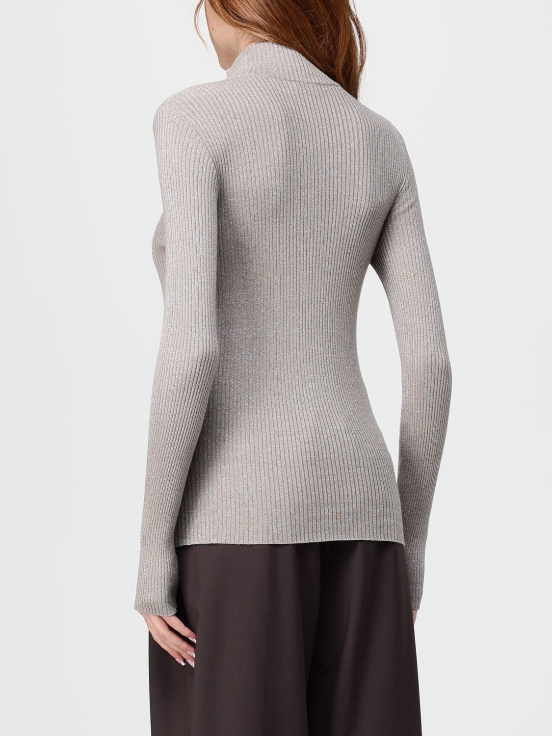 BRUNELLO CUCINELLI PULL: Pull femme Brunello Cucinelli, Gris - Img 3