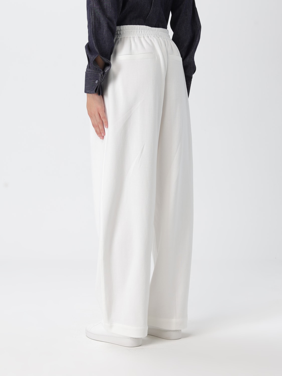 BRUNELLO CUCINELLI PANTALONI: Pantalone Brunello Cucinelli in cotone , Bianco - Img 3