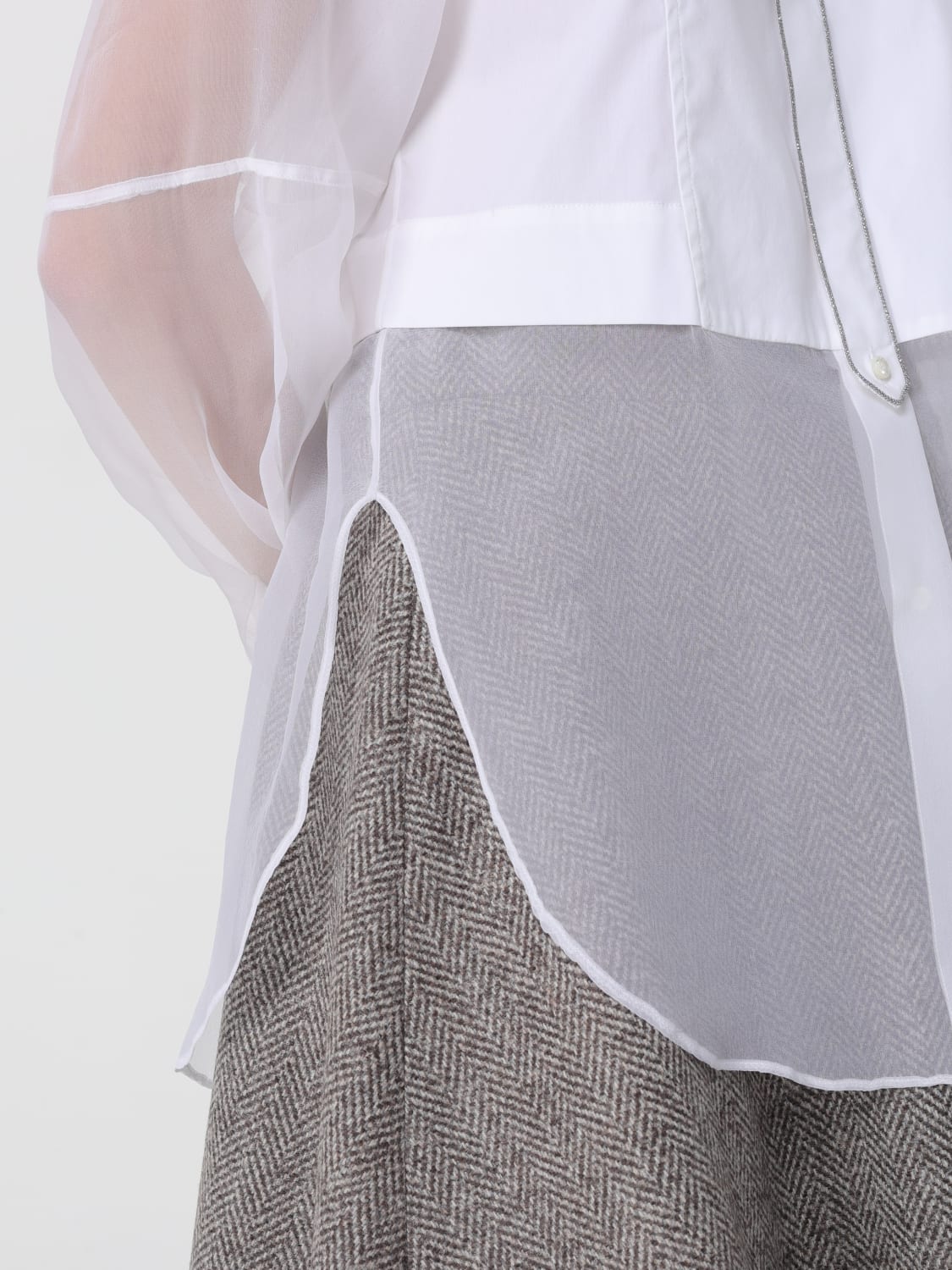 BRUNELLO CUCINELLI CAMISA: Camisa mujer Brunello Cucinelli, Blanco - Img 5