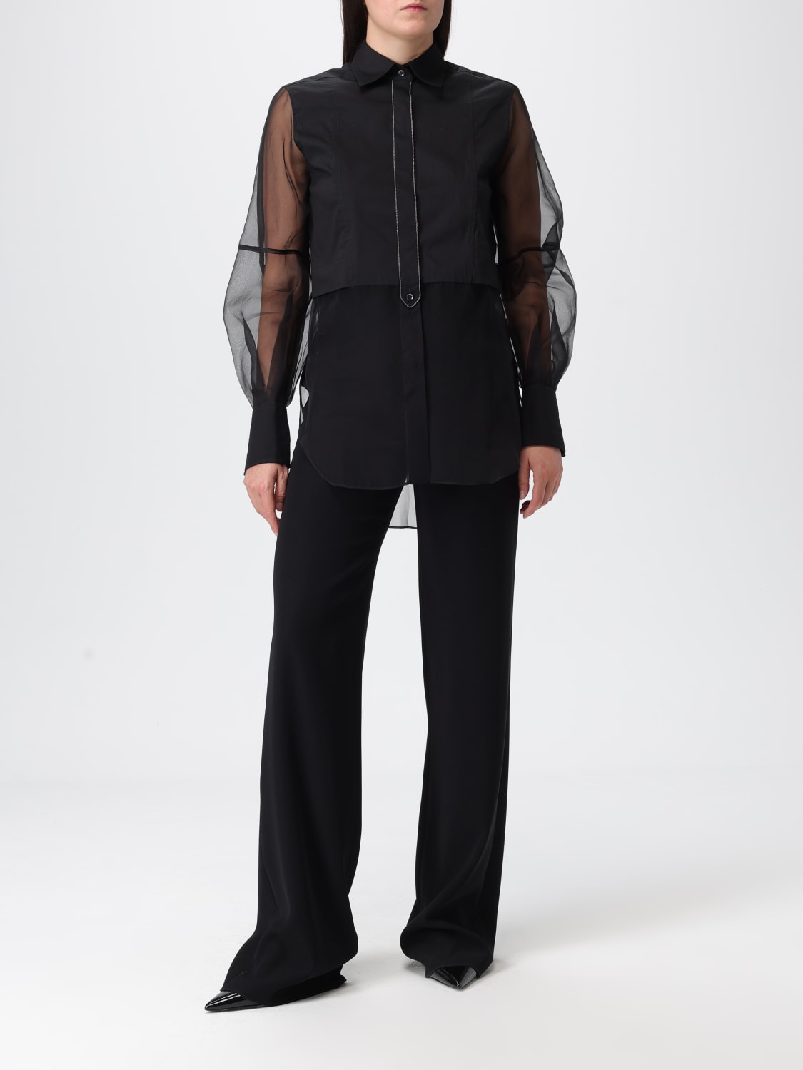 BRUNELLO CUCINELLI CHEMISE: Chemise femme Brunello Cucinelli, Noir - Img 2