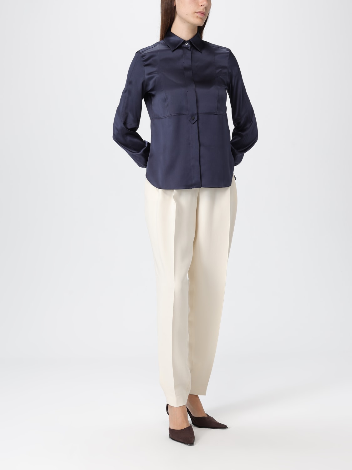 BRUNELLO CUCINELLI CAMICIA: Camicia Brunello Cucinelli in seta , Blue - Img 2