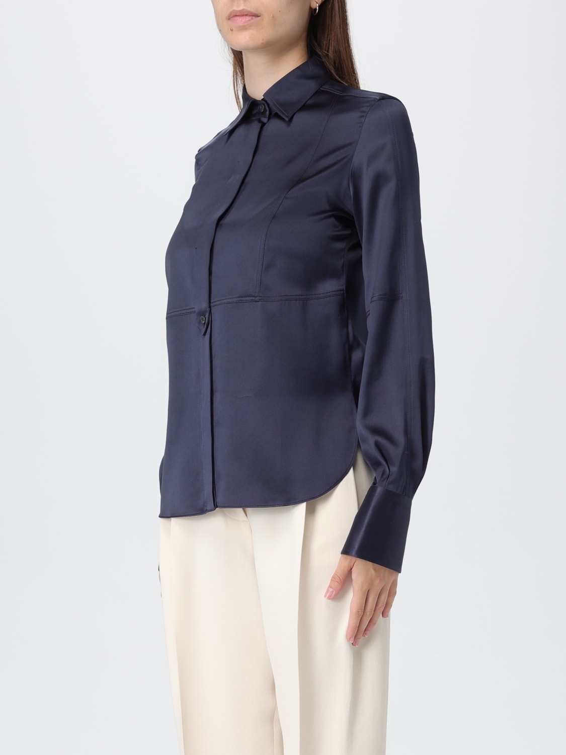 BRUNELLO CUCINELLI CAMICIA: Camicia Brunello Cucinelli in seta , Blue - Img 4