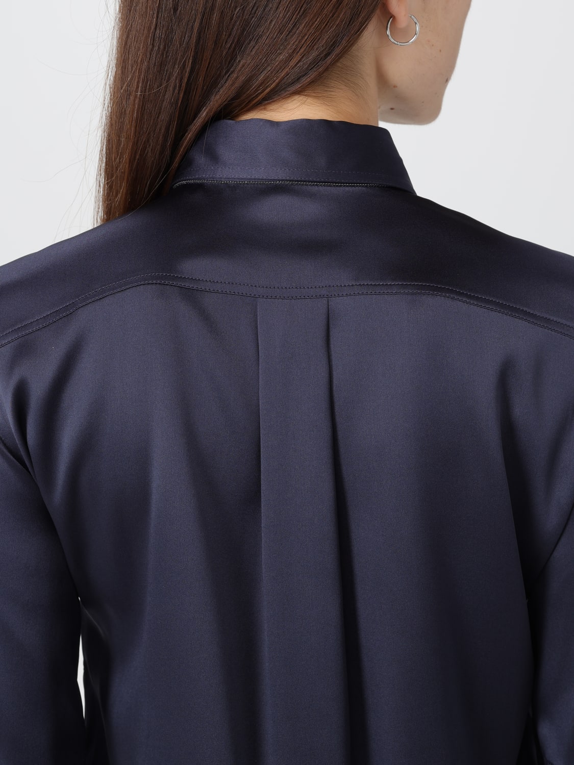 BRUNELLO CUCINELLI CAMICIA: Camicia Brunello Cucinelli in seta , Blue - Img 5