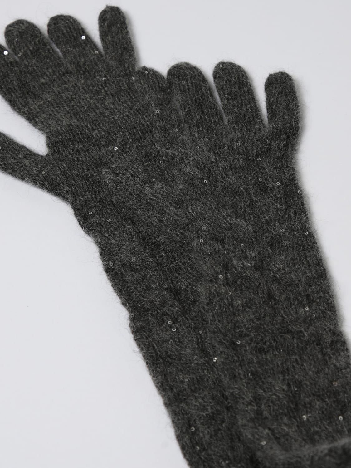 BRUNELLO CUCINELLI GLOVES: Gloves woman Brunello Cucinelli, Grey - Img 2