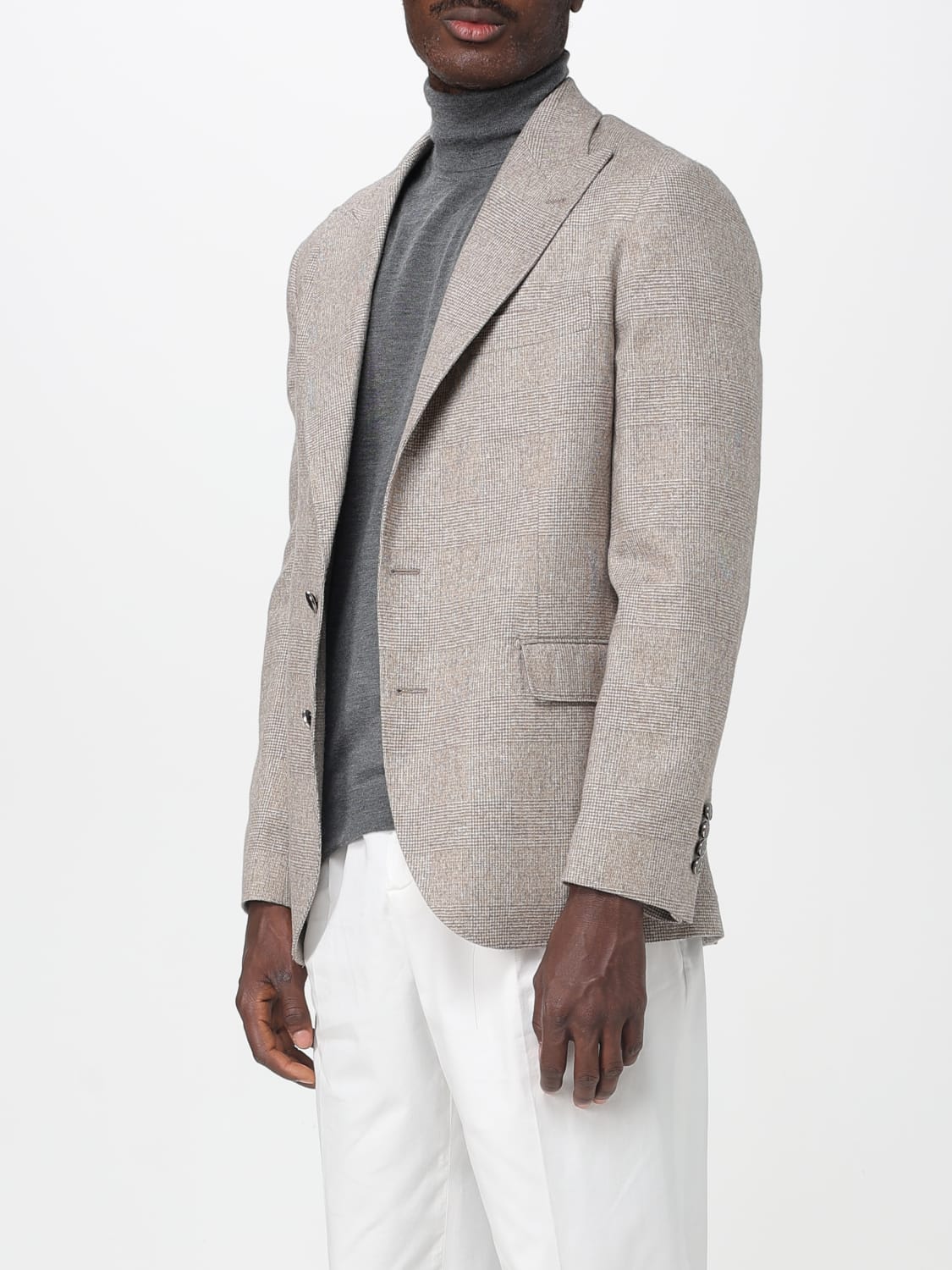 BRUNELLO CUCINELLI VESTE: Blazer homme Brunello Cucinelli, Marron - Img 4