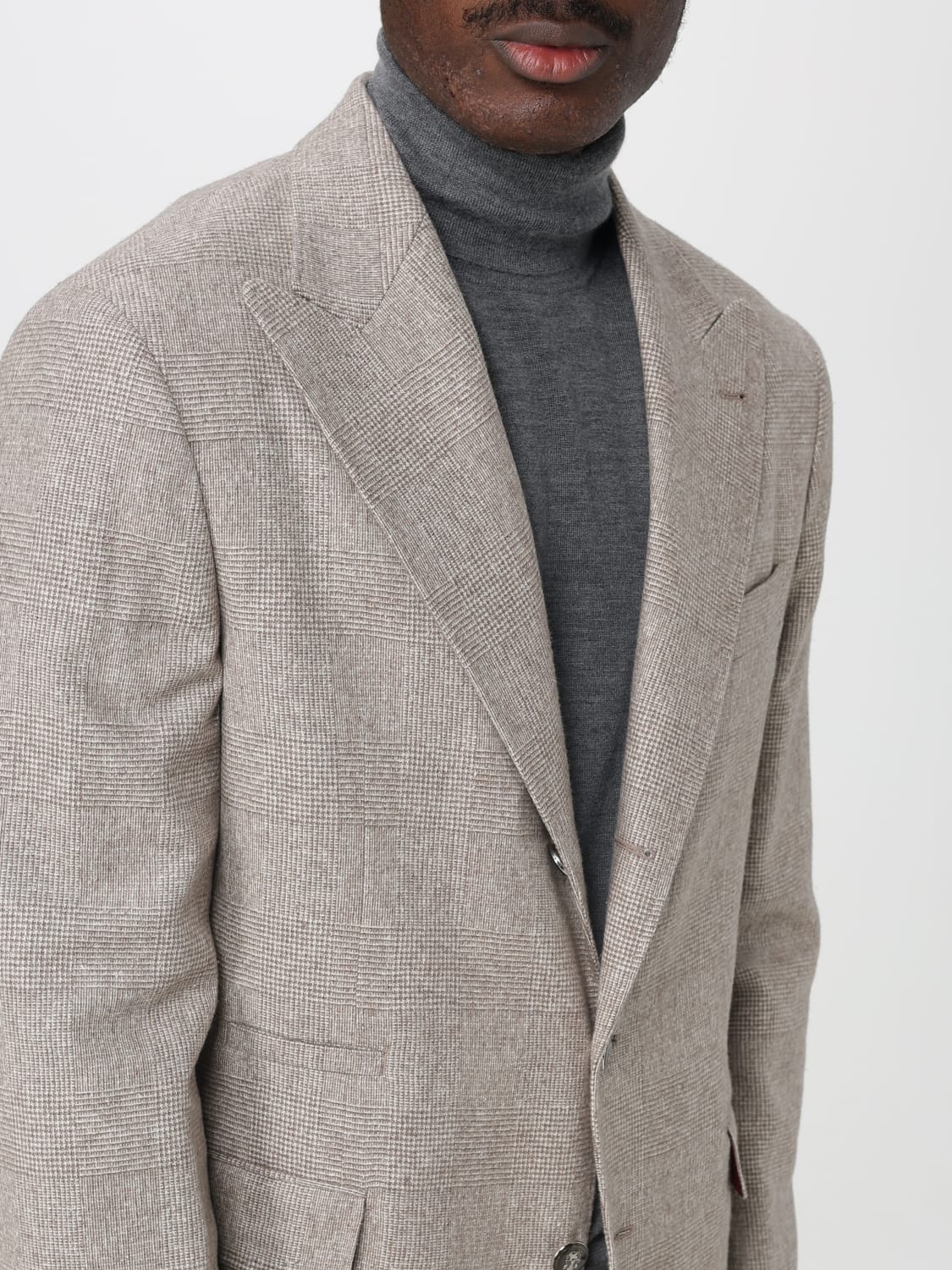 BRUNELLO CUCINELLI VESTE: Blazer homme Brunello Cucinelli, Marron - Img 5