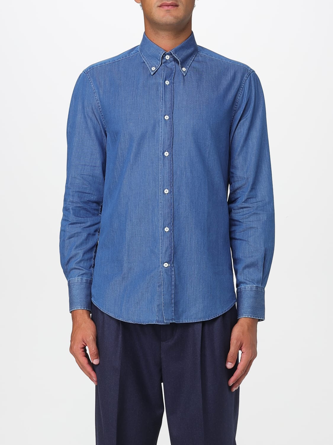 BRUNELLO CUCINELLI SHIRT: Shirt men Brunello Cucinelli, Denim - Img 1