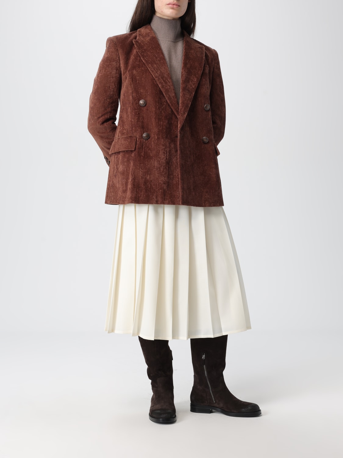 BRUNELLO CUCINELLI JUPE: Jupe femme Brunello Cucinelli, Crème - Img 2